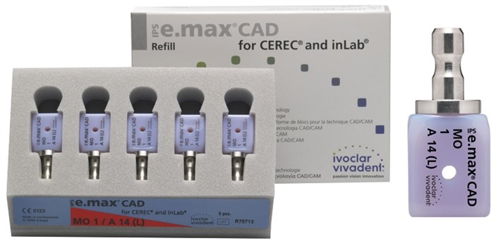 Блоки Ivoclar Vivadent IPS emax CAD CER/inLab LT A3 A16 (L) 5 шт 644386 - фото 359293