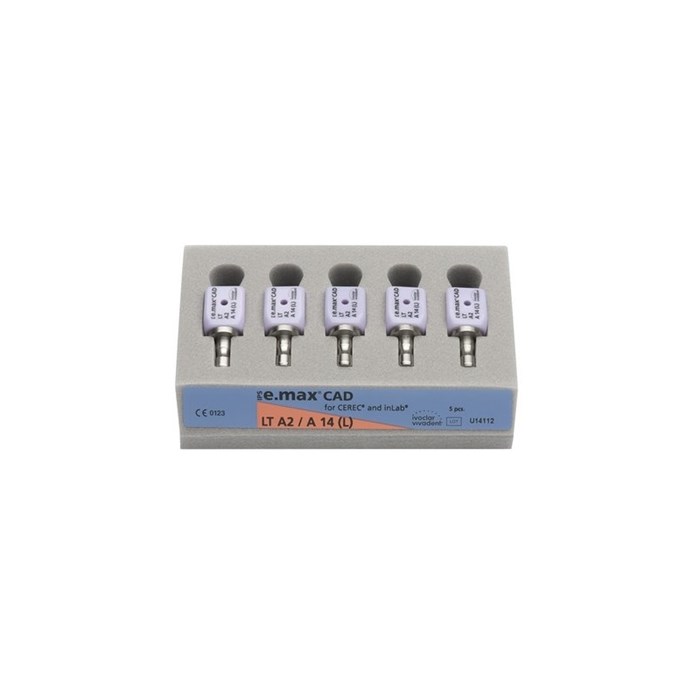 Блоки Ivoclar Vivadent IPS emax CAD CER/inLab LT A1 A14 (L) 5 шт 678873 - фото 359329