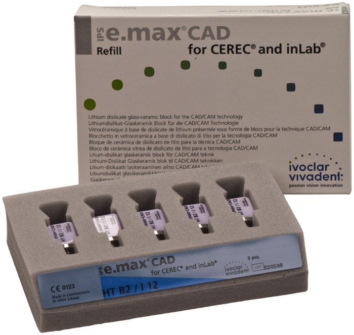 Блоки Ivoclar Vivadent IPS emax CAD CEREC/inLab HT A1 I12 5 шт 626391 - фото 359472