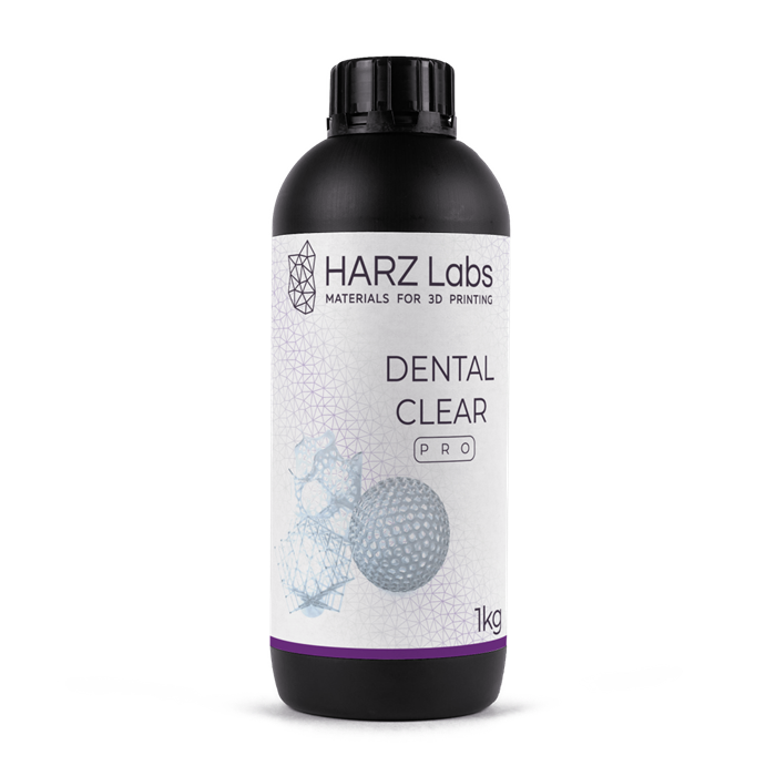 Фотополимер HARZ Labs Dental Clear pro для LCD/DLP принтеров, 1 литр (прозрачный) DentalClearpro - фото 360108