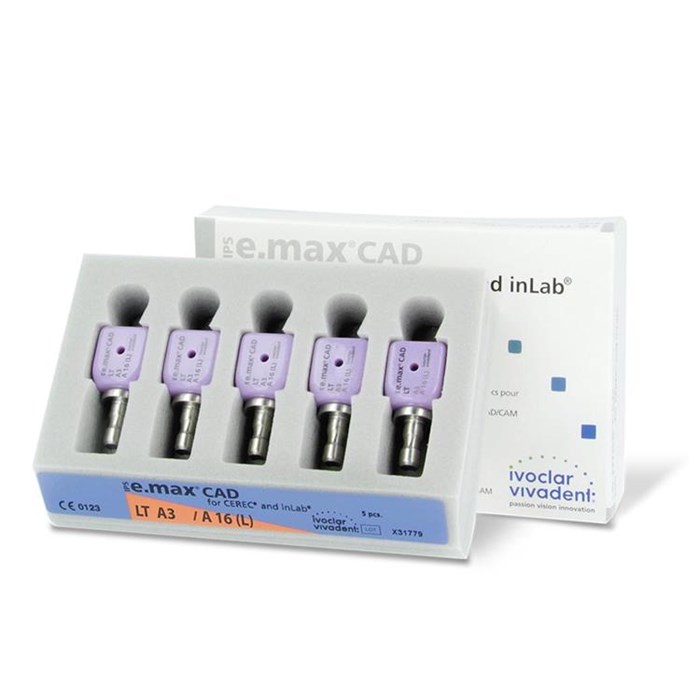 Блоки Ivoclar Vivadent IPS emax CAD CER/inLab LT A1 A16 (L) 5 шт 644383 - фото 360130