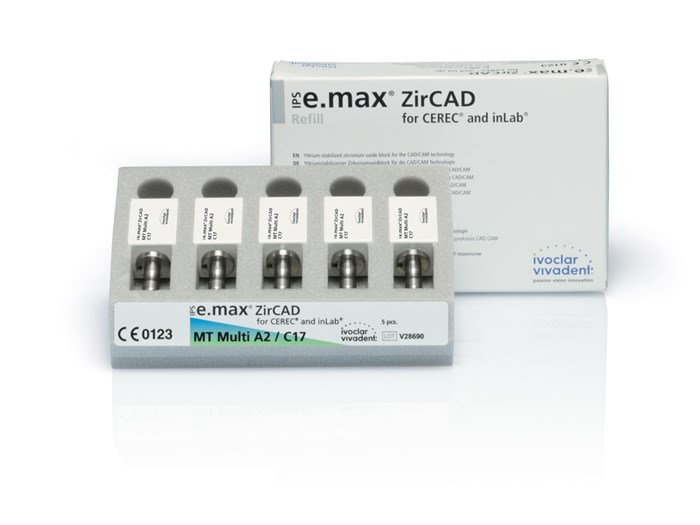 Блоки Ivoclar Vivadent IPS emax ZirCAD CER/inMT Mul A1 C17, 5 шт 694521 - фото 360327