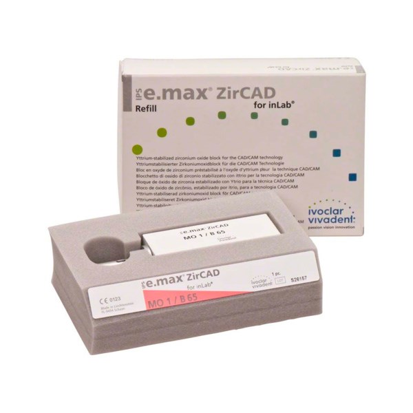 Циркониевые Блоки Ivoclar Vivadent IPS emax ZirCAD for InLab MO 1 B65 1 шт 608490 - фото 361546