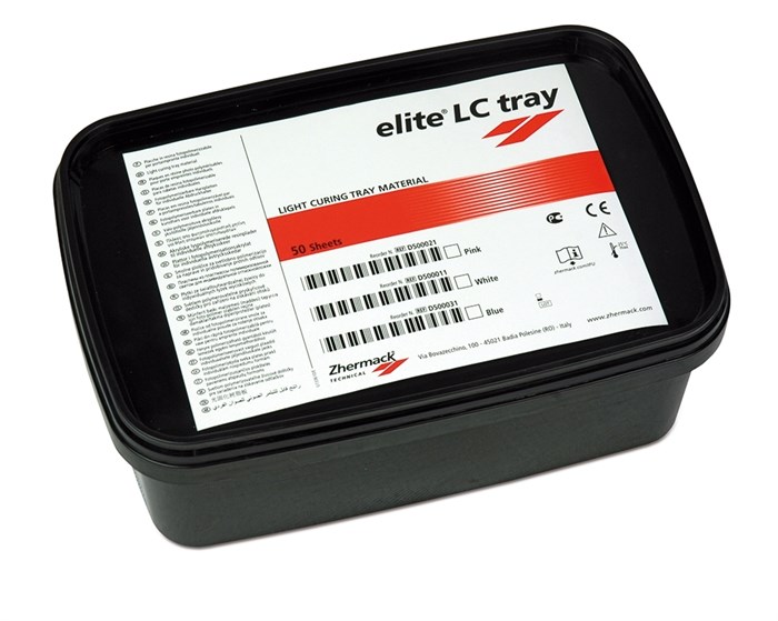 Пластины светоотверждаемые ELITE LC TRAY для изготовления индивидуальных ложек ELITE LC TRAY голубой, 50 шт. D500031 - фото 365646