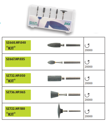 Набор для оксида циркония JOTA Kit Zirconflex 1322 Kit (5 инструментов). 1322(SETZIRCONFLEX) - фото 368125