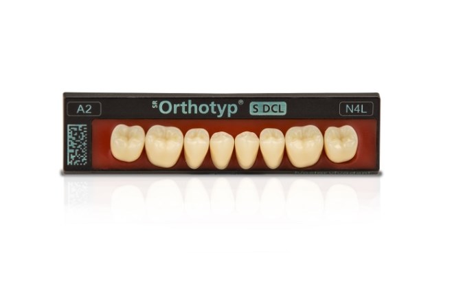 Зубы SR Orthotyp S DCL Набор из 8 зубов Chromascop жеват.низ L N4L A1 683900 - фото 369108