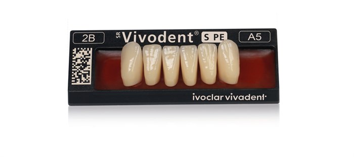 Зубы SR Vivodent PE Набор из 6 зубов Chromascop фронт.низ. A9 2A. 505221 - фото 370517