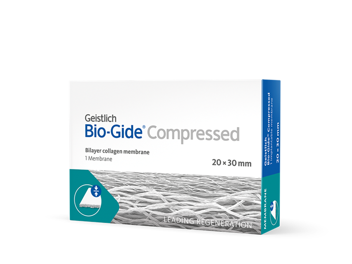 Bio-Gide Compressed 20х30 мм спресованная резорбируемая двухслойная барьерная мембрана повышенной плотности, арт: 500372 500372 - фото 374136