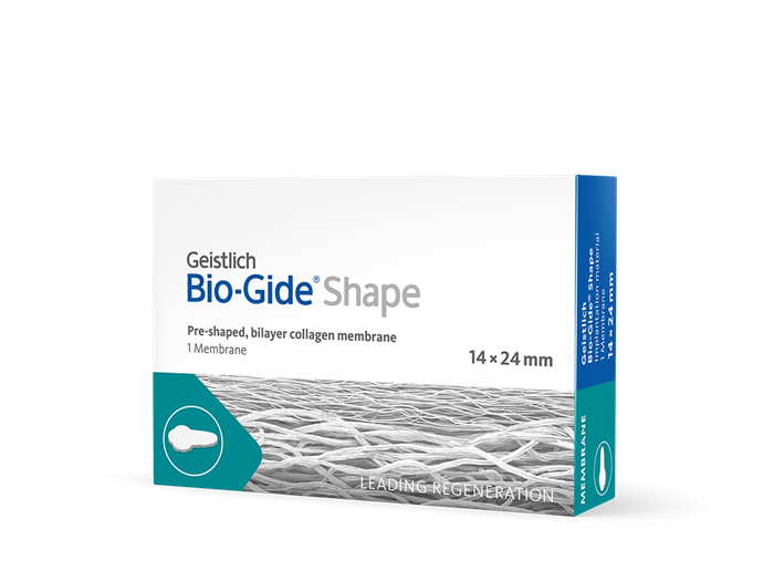 Bio-Gide Shape 14х24 мм резорбируемая двухслойная барьерная мембрана особой формы, арт: 500352 500352 - фото 374145