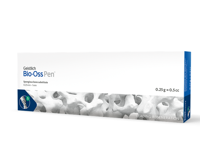 Bio-Oss Pen 0,25 г, гранулы 0,25-1 мм, размер S, натуральный костнозамещающий материал в аппликаторе, арт: 30661.1 30661.1 - фото 374476