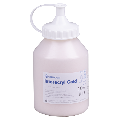 Порошок пластмассы для изготовления бюгельных протезов INTERACRYL COLD, для холодной полимеризации, цвет №10 (розовый прозрачный с прожилками). Упаковка 350гр., арт: 1509 1509 - фото 380329