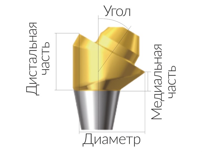 ASA55301518N Винтовой угловой абатмент без шестигранника, диаметр 5.5, Dentium (Ю.Корея) ASA55301518N - фото 385143