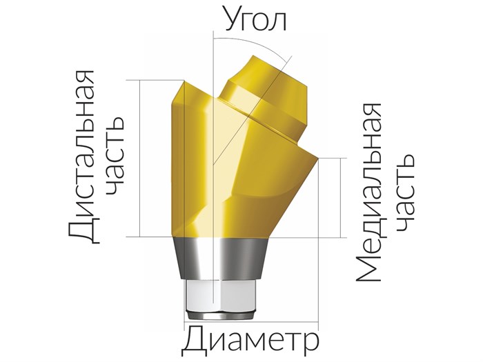 ASA55303018H  Винтовой угловой абатмент, диаметр 5.5 мм, Dentium (Ю.Корея) ASA55303018H - фото 385146