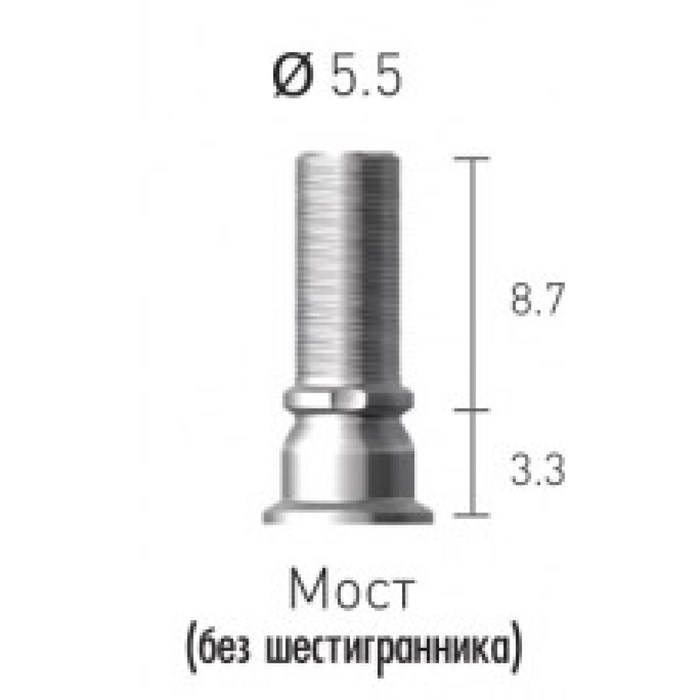 Винт абатмента без шестигранникаSTC55BL Цилиндр титановый, винт абатмента без шестигранника, Dentium (Ю.Корея) STC55BL - фото 385911