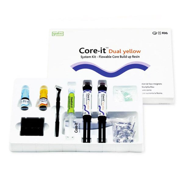 Core it Dual yellow System Kit — композитный материал двойного отверждения, набор 211300 - фото 386231