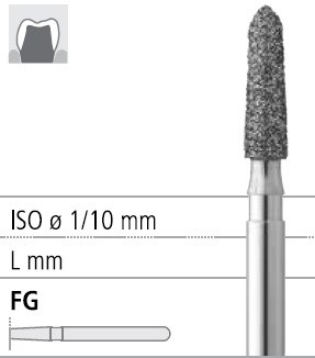 Боры стоматологические алмазные FG 877К/014, красн., 6шт. ISO код 314297514014, арт: FG4062/6 FG4062/6 - фото 386590