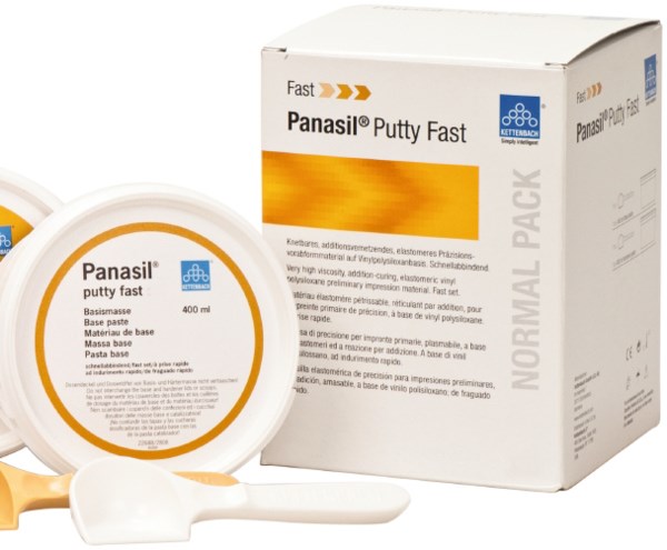 Panasil Putty Fast - оттискной материал, короткое время прибывания во рту, 400 мл 11140 - фото 387472