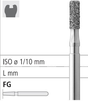 Боры стоматологические алмазные FG 835/017, черный, 6шт. ISO код 314109544017, арт: FG244/6 CB FG244/6CB - фото 387689