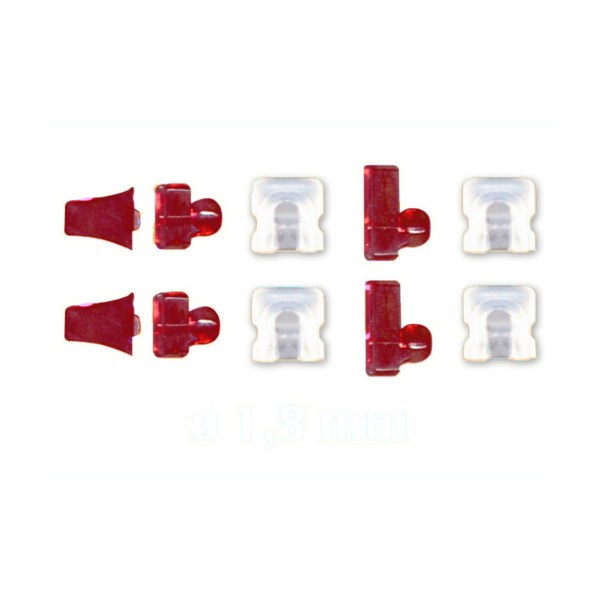 Ball Anchor horizontal caps - шаровидный аттачмент, средний, микро, 1,8 мм, 6 шт 08-0050 - фото 390481