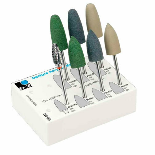 Denture Acrylics Kit - набор боров для полировки пластмассы, 7 шт 100442 - фото 400207