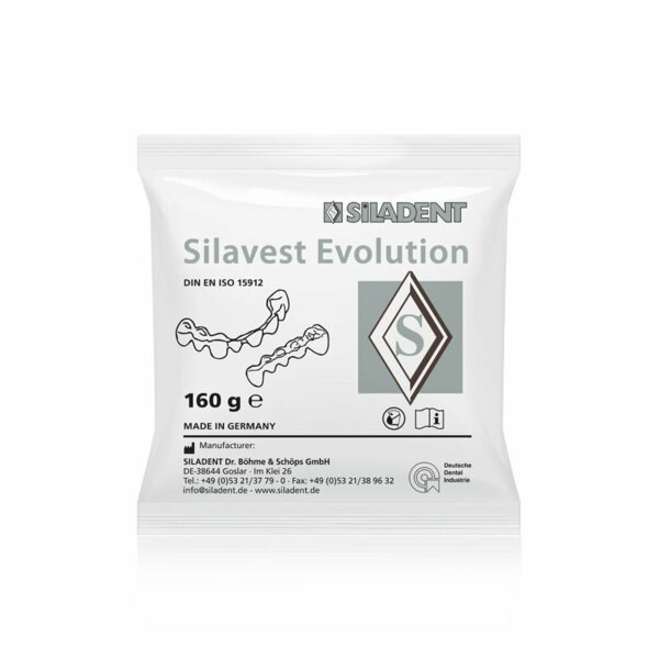 Silavest Evolution - фосфатная паковочная масса, без графита, для коронок и мостов, коробка 5 кг (32 х 160 г) 121921 - фото 400459