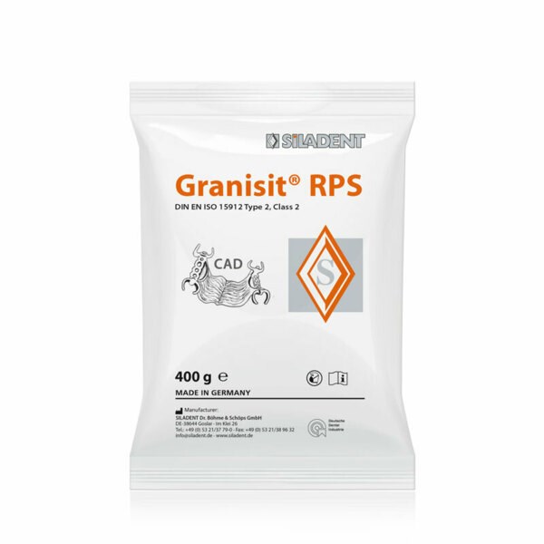 Granisit RPS - сверхтекучая фосфатная паковочная масса для высокоточного литья моделей, без графита, коробка 20 кг (50 х 400 г) 102332 - фото 400474