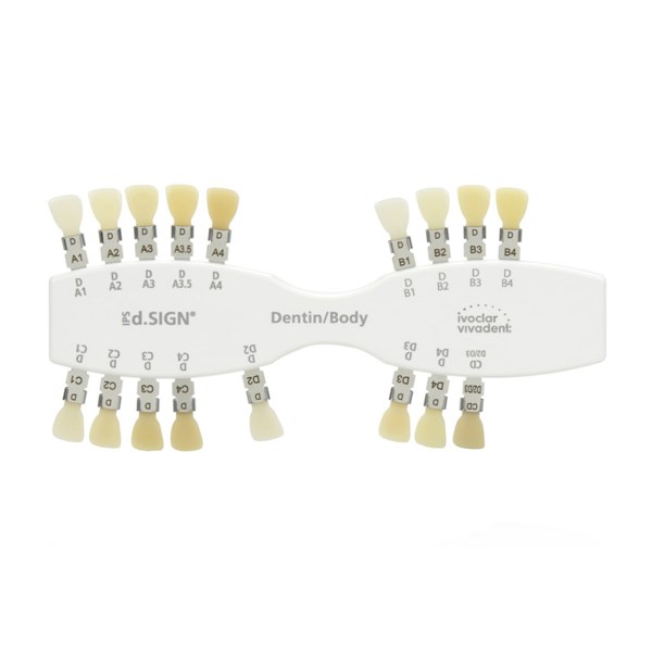 IPS d.SIGN Shade Guide Dentin A-D - расцветка дентинов A-D 558278 - фото 400629