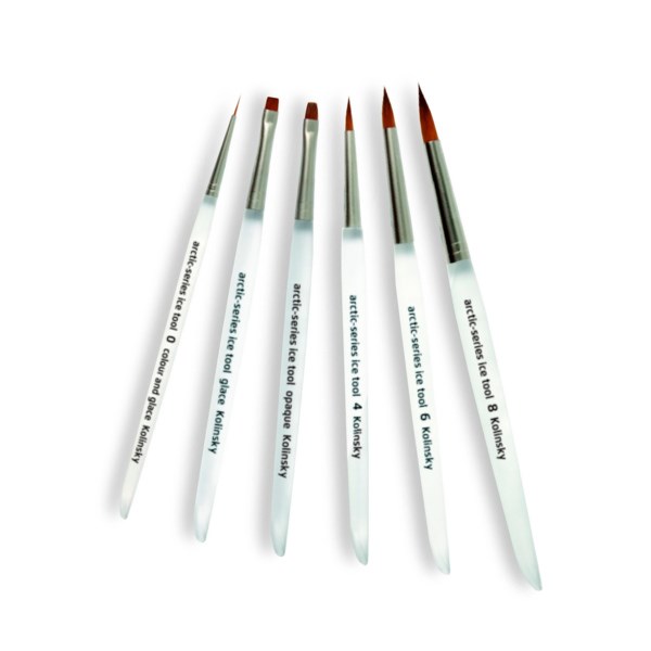 Pure Kolinsky Ceramic Brush "Arctic Series", 0-Colour and Glace - кисть для керамики, арктическая серия, чистый колонок 09-3340 - фото 400805