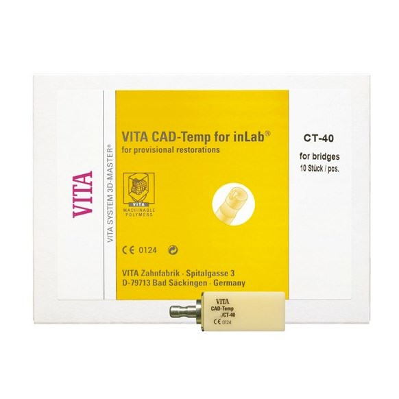 VITA CAD-Temp monoColor for CEREC/inLab, CT-40 - композитные блоки из акрилатполимера для изготовления временных реставраций (цвет на выбор), 10 шт EC4*M*TCT4010 - фото 401481