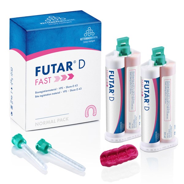 Futar D Fast (Normal pack) - материал для регистрации прикуса (А-силикон), 2x50 мл + 6 смесителей 11961 - фото 417966