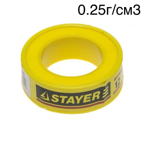 Фум лента Stayer 0.075мм х 12мм х 10м (0.25г/см3) 1231917218 - фото 435060