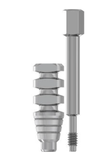 Слепочный трансфер с винтом [открытая ложка] для MIS Seven/M4 NP [3.3], D = 4,6 mm, H [без винта] = 11 mm, H [с винтом] = 16 mm MN-IO330 - фото 435111