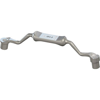 Держатель для втулки Ø 3.2 мм, ограничитель глубины на 1 мм/3 мм, Stainless Steel 026.0149 - фото 435668