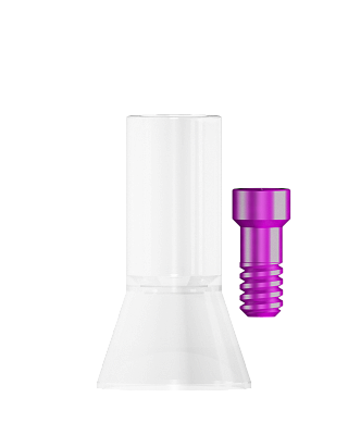 Пластиковый вклеиваемый колпачок MedentiBASE, короткий, включая винт для моделирования N 4810 - фото 435746