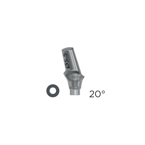 Абатмент полупрофильный TiDesign EV 4.2, угловой 20°, диаметр 5.5 мм, высота 1,5 мм (TiDesign EV 4.2, 20°, Ø5,5 –1,5 mm), арт: 25339 25339 - фото 437189
