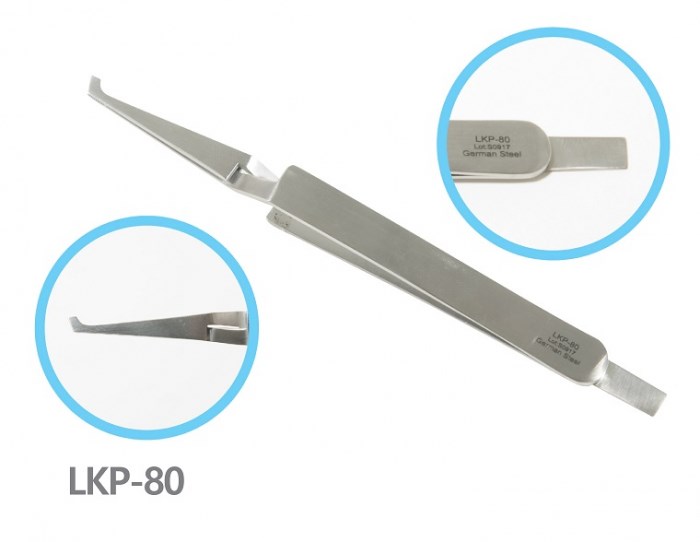 LKP-80 Обратный прямой пинцет для брекетов с позиционером LKP-80 - фото 440974