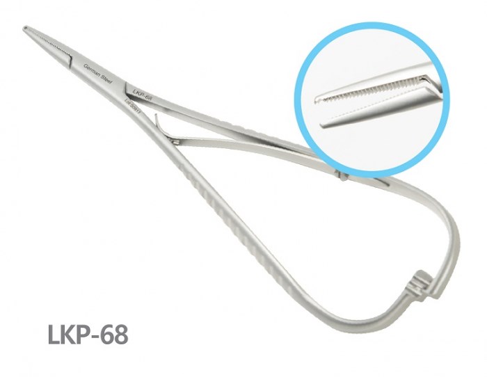LKP-68 Зажим Смаха прямой, с отверстием LKP-68 - фото 440978