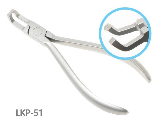 LKP-51 Щипцы для снятия брекетов изогнутые, 45° LKP-51 - фото 440989