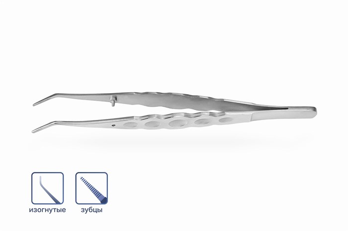 Пинцет College анатомический широкий, 15.5 см 5303 - фото 451299