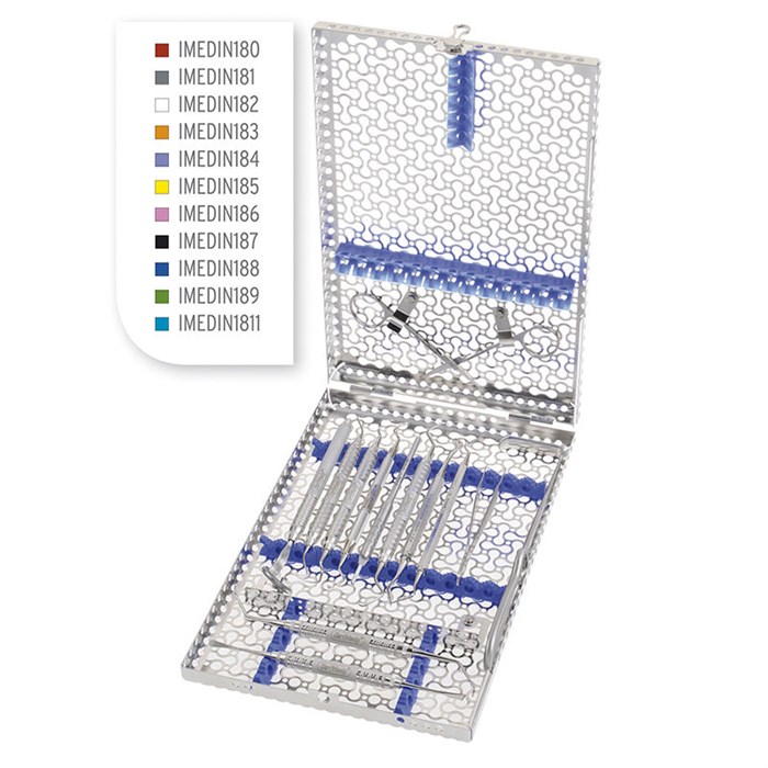 Кассета IMS,18 инструментов (290х184х34), красная IMEDIN180 - фото 451597
