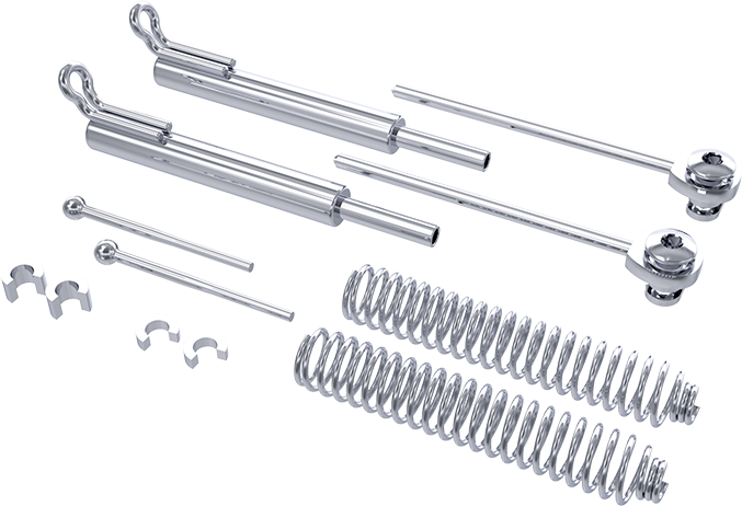 Пружина Саббаха SUS-3 универсальная телескопическая, набор без ключа 75032 - фото 451933