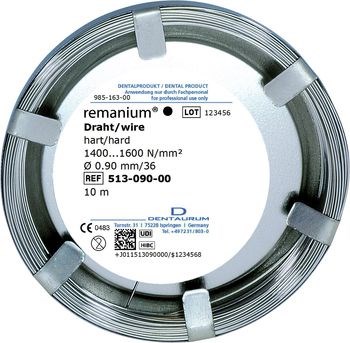 Проволока лабораторная Remanium круглая жесткая 0,9 мм 10 м 75783 - фото 452009
