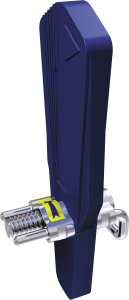 Винт секционный mini c изогнутой направляющей U-образной формы расширение 4 мм, 9,5 х 4,7 х 2,6 мм 75825 - фото 452040