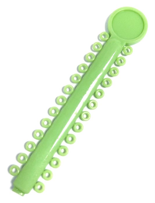 Лигатура эластичная на модуле цвет салатовый №16, 26 колец 77683 - фото 452103