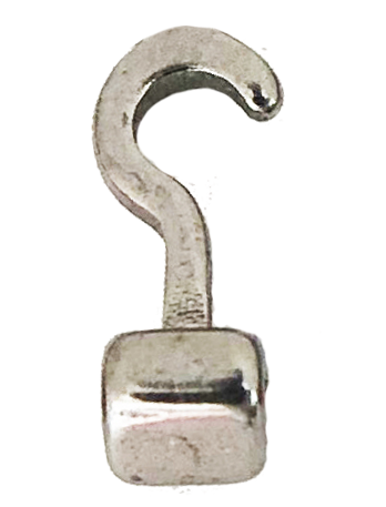 Стопор зажимной с крючком изогнутым средним, правый 77680 - фото 452259