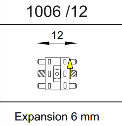 Винт расширяющий Standard расширение 6,0 мм, 10,0 x3,2 x12,0 мм широкий корпус в/ч, c двумя напр. 78787 - фото 452647