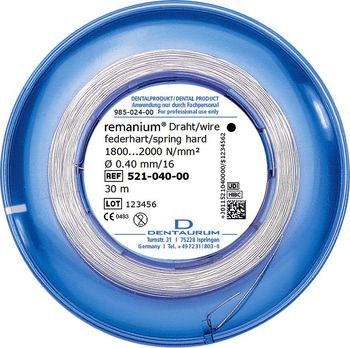 Проволока лабораторная Remanium круглая пружинно жесткая 0,4 мм 30 м 75781 - фото 452740