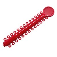 Лигатура эластичная на модуле цвет красный №38, 26 колец 77633 - фото 452848
