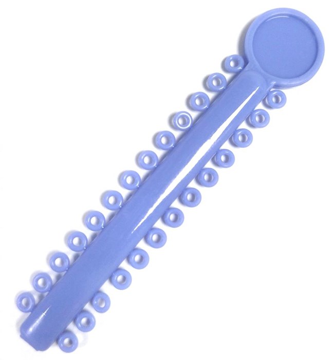 Лигатура эластичная на модуле цвет васильковый №23, 26 колец 77561 - фото 452969