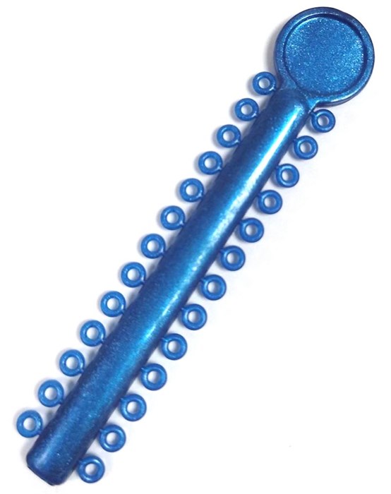 Лигатура эластичная на модуле цвет кобальтовый №1, 26 колец 77537 - фото 452976
